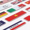 Osobnost auta pro více zemí Logo auta s kovovou vlajkou Rusko Ukrajina Kanada EU Německo Samolepky na auto Samolepky na vlajku Samolepky na karoserii