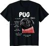 Cute Kawaii Funny Black Pug Dog Rules Gifts Oversized T-shirt Kids Cotton Tshirt Daily Men's Clothing Summer Unisex Tops Tees