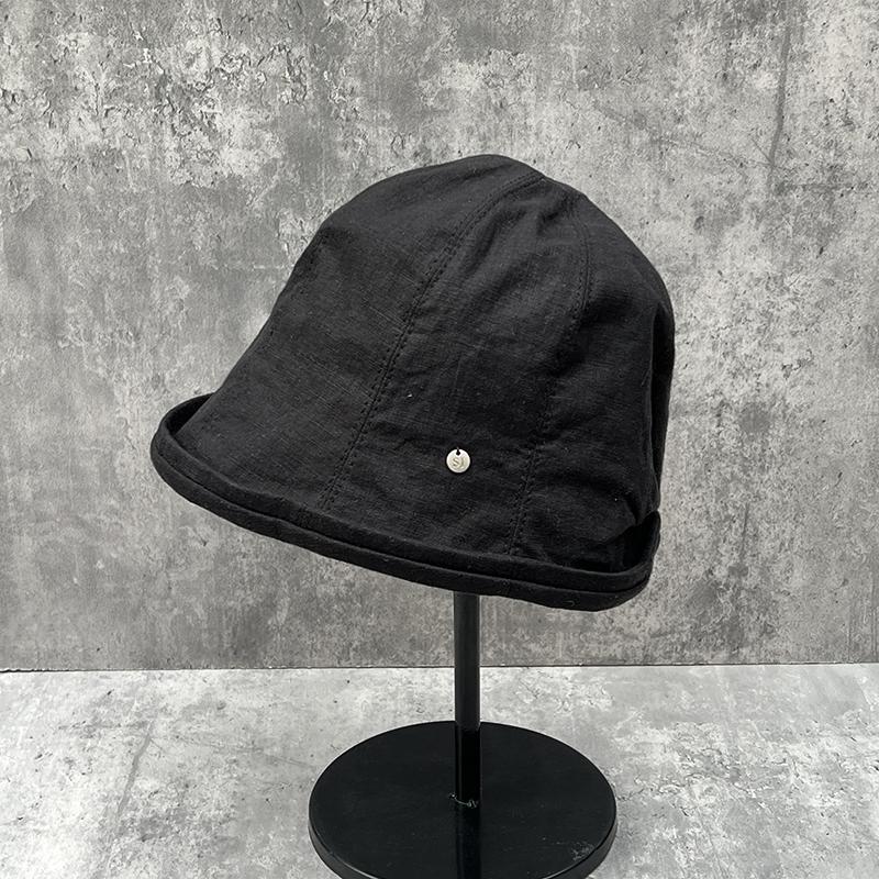 Bilateral Slack Linen Small Edge Bucket Hat Spring And Summer Face Small Retro Sunshade Basin Hat Versatile Bucket Hat