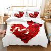 Poppy Flowers Bedding Sets Printed Jacquard Weave Bed Cover With Pillowcases Bedclothes Bedroom Comforter Set King Size Luxury