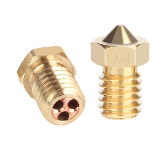 Hot End Three Eyed Spray Nozzle High Durability Easy To Install Universal High Flow Nozzle 3D Printer Accessories