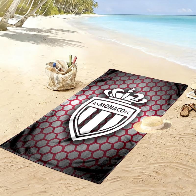 AS Monaco Print Beach Towel, Large Soft Quick Dry Towel for Beach Camping Swimming
