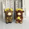 Halloween Highland Cattle Home Garden Ornaments Farmhouse Dining Table Family Entrance Ornaments Gifts