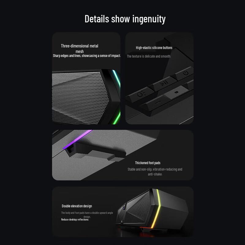 Edifier M30 Plus Desktop Gaming Speaker with Ambiance Light CN plug (adapter included) (CN version)