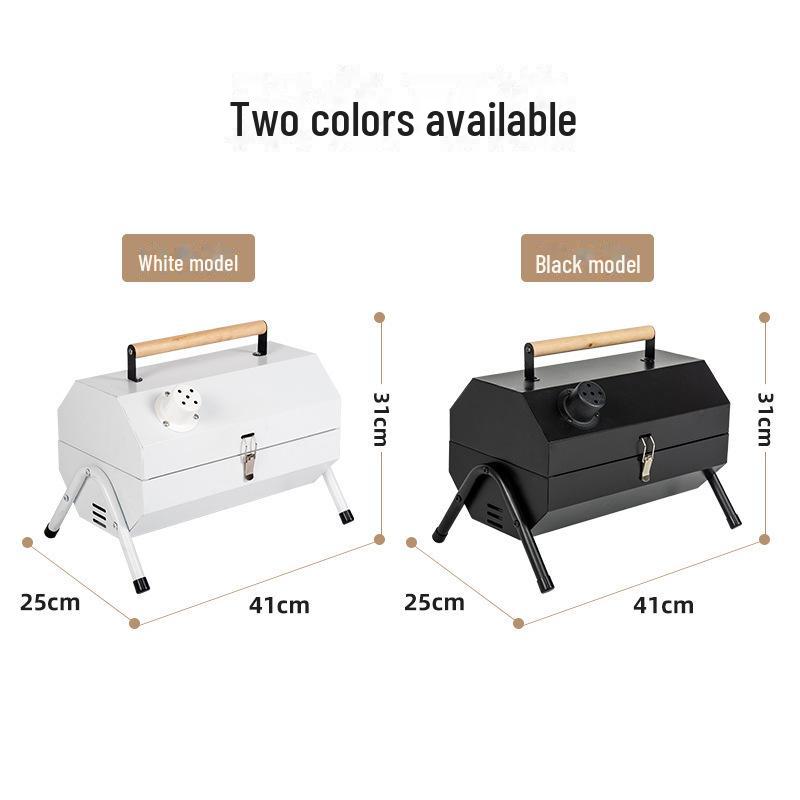Portable Folding Charcoal Barbecue Grill for Outdoor and Garden Use