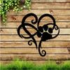 Dog paw print metal wall art, living room bedroom hanging decoration wall art, indoor/outdoor home decoration