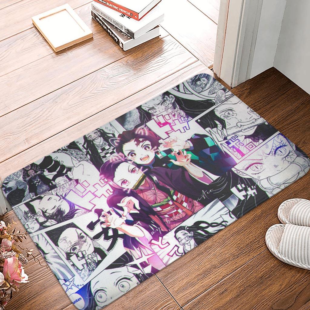 Demon Slayer Rengoku Doormat Anti-Slip Entrance Bathroom Kitchen Door Floor Mat  Toilet Carpet Rug
