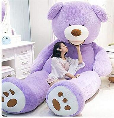 NOVA Plyšový Extra Veľký Medveď Teddy Medveď Vankúš na Telo Roztomilý Vankúš Oslavný Darček (Fialová, 130cm)