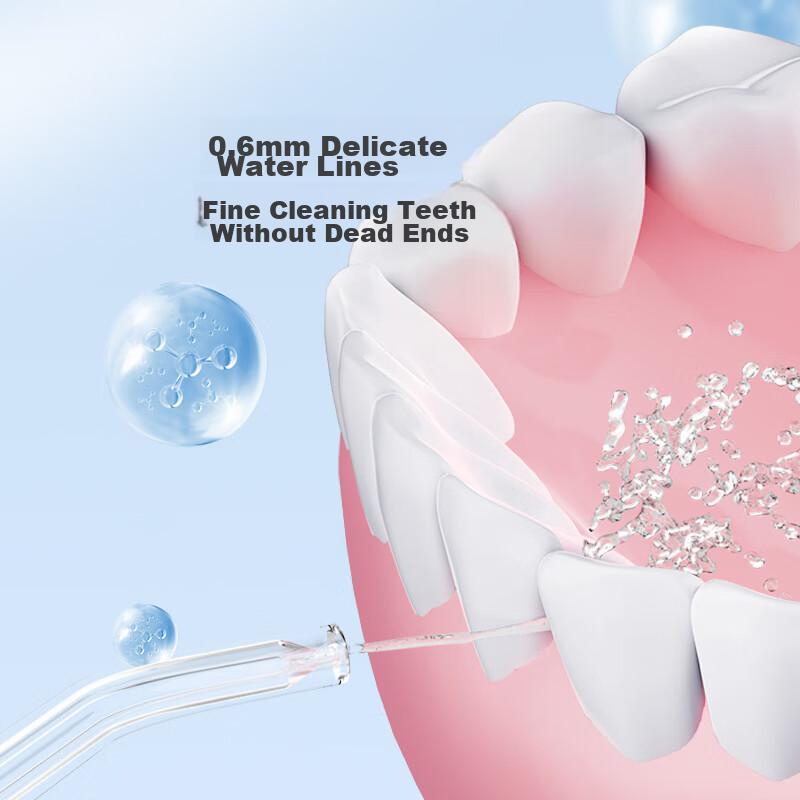 Jingdong Jingzao Portable Water Flosser [With 3 Nozzles], Pull-Type Oral Irrigator, 150ml Dental Water Cleaner, Orthodontic Prevention, Type-c