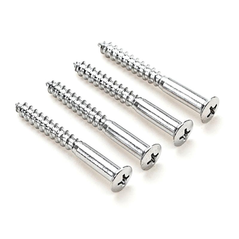 4 Pcs Neck Plate Mounting Screws Electric Guitar Neck Plate Screws Guitar Bass Hardware Accessories Easy To Install