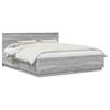 Bed Frame Grey Sonoma 180 X 200 Cm Particleboard