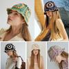 Women Hollow Flower Knitted Fisherman Hat Handmade Crochet Matching Basin Hat Spring Summer Sunscreen Sun Hats Female Panama