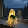 Schattig Spook dat Boek Leest Beeldje, Klein Verlicht Halloween Spook Standbeeld voor Huis Boekenkast Schouw Bureau Decoratie