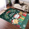 1pc Christmas Themed Rug, Three Happy Kittens and Christmas Gifts Print, Bedside Carpet, Non Slip Laundry Room Mat, Machine Washable Water A
