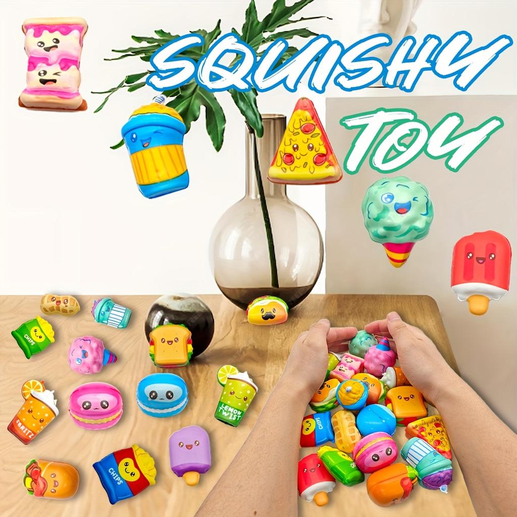 Mini Slow Rising Food & Fries Squishy Squeeze Toys Random Styles Soft Fun Stress Relief Sensory Fidget Toys For Kids Adults