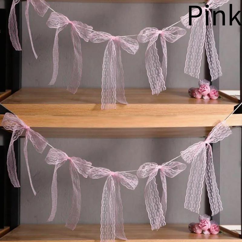 12/24 Stück Schleifenbanner Hängende Girlanden Prinzessinnen-Geburtstagsparty-Dekoration Babyparty Hochzeitsfeier Foto-Hintergrund-Dekor