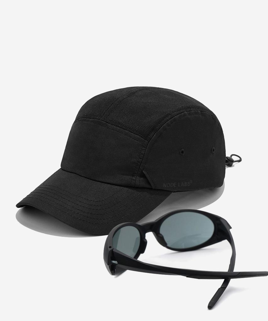 NODE LABS Dev:1 Sunglasses Cut Mesh Ball Cap_Black
