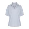 TVIEW Shoulder Pintuck Collar Blouse_V6B-Cbl071