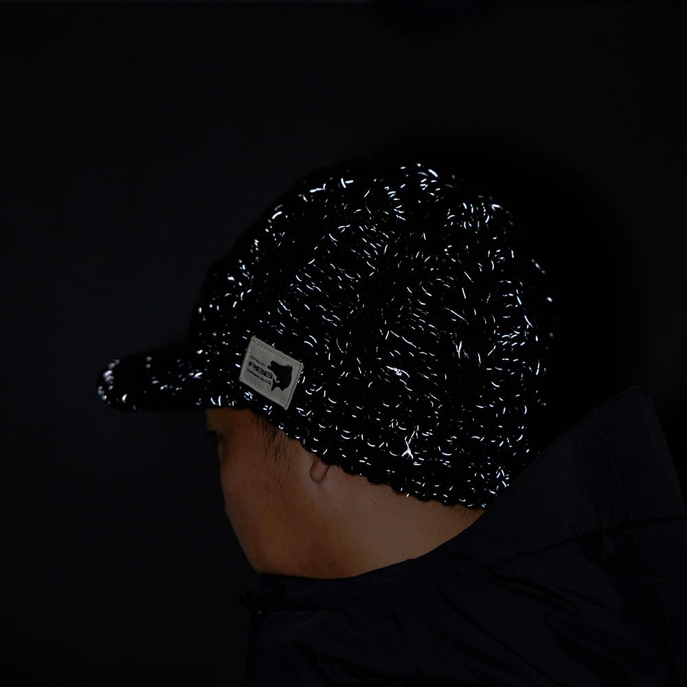 Soshin RBB Reflective Knit Item 7733 Cap, Black, Number