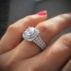 Eight Hearts And Eight Arrows, Micro-Set Princess Ring Simulation Diamond, Couple Wedding Jewelry