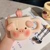 Schattige Keramische Puppy Mok met Deksel Lepel Kaart Dierlijk Roze Meisjesachtig Kantoor Waterbeker Koffiekop