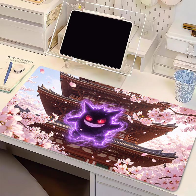 Mouse Pad Sakura Gengar Smooth Office Desk Mats Pokemon Large Gaming Accessories Wearresistant MousePads Game Laptop Desk Mat