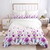 Juego de Ropa de Cama de Lujo 3D con Flores de 3 Piezas Funda Nórdica y Fundas de Almohada Tamaño Individual Funda de Colcha Estampado de Calidad Reactivo Reina Individual Hoja