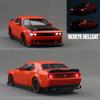 1/32 Dodge Challenger SRT Hellcat Toy Car for Children Super Sport Model Diecast Vehicle Miniature Sound & Light Collection Gift