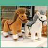 Soft Horse Plushie Stuffed Animal With Pp Cotton Filling For Kids Room Decor