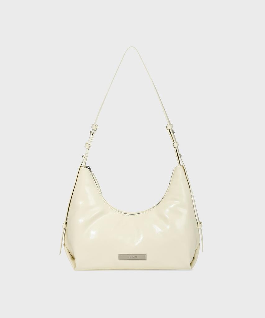 Fallett Two-Way Vegan Leather Hobo Bag Ivory
