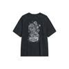 Li Ning Wade Kuixing Dandou Series All Over Print Round Neck Loose Short Sleeve T-Shirt Unisex Tops Black AHST941-4