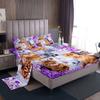 Animal cat and dog pattern bed hat four-piece bedding set bedroom dormitory bedding decoration
