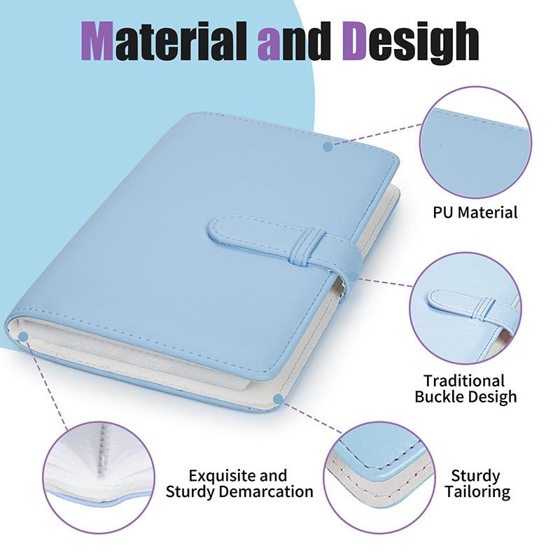 108 Pockets 3 Inch Mini Photo Album PU Leather Film Camera Picture Book Stamp Card Storage Case Collectible Album