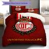 Toluca FC Pattern Bedding Home Decoration Birthday & Festival Gift (1 * Duvet Cover + 2 * Pillowcase, Without Core)