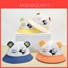 Baby Panda Sun Hat With Wide Brim Cotton Breathable Summer Kids Cap For Sun Protection