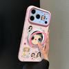 Cute Xiaoyu Applies To Iphone17promax iPhone Case 15 Silicone 16 Cartoon 14 Rotating Bracket 13