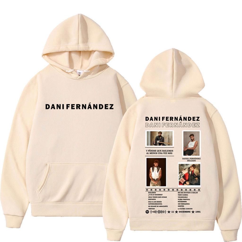 Sudadera con Gráfico de Álbum del Rapero Dani Fernandez para Hombre y Mujer Moda Jersey Manga Larga Holgada Casual Sudaderas