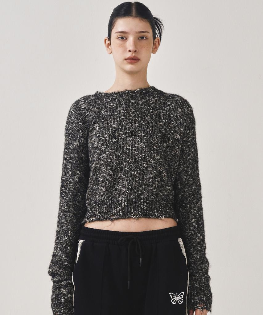 Nigaennikol Nicole Bokashi Damage Knit_Black