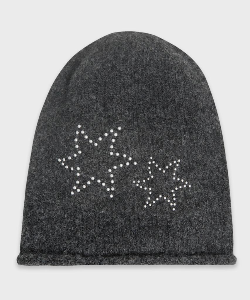 CHICKS Starfish Studded Beanie Black