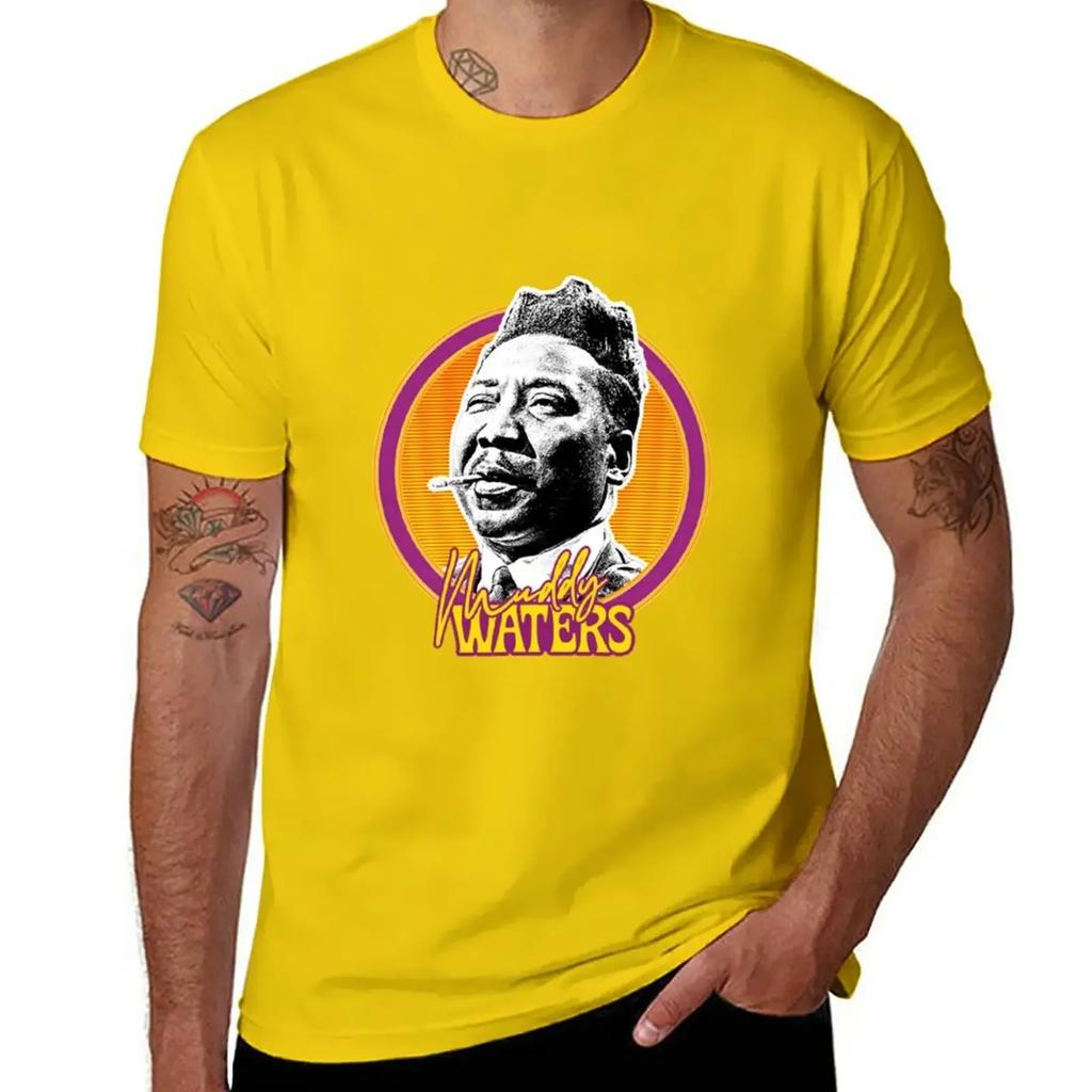 T-shirt Muddy Waters grandes tailles personnalisé T-shirt en coton pour homme