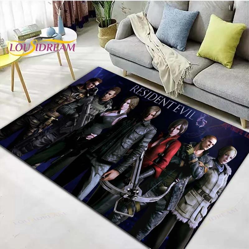 2025 Fashion 3D Movie R-Resident Evil Printed Carpet Living Room Anti-Skid Area Rug Kids Bedroom Mats Yoga Mat Carpet Decor