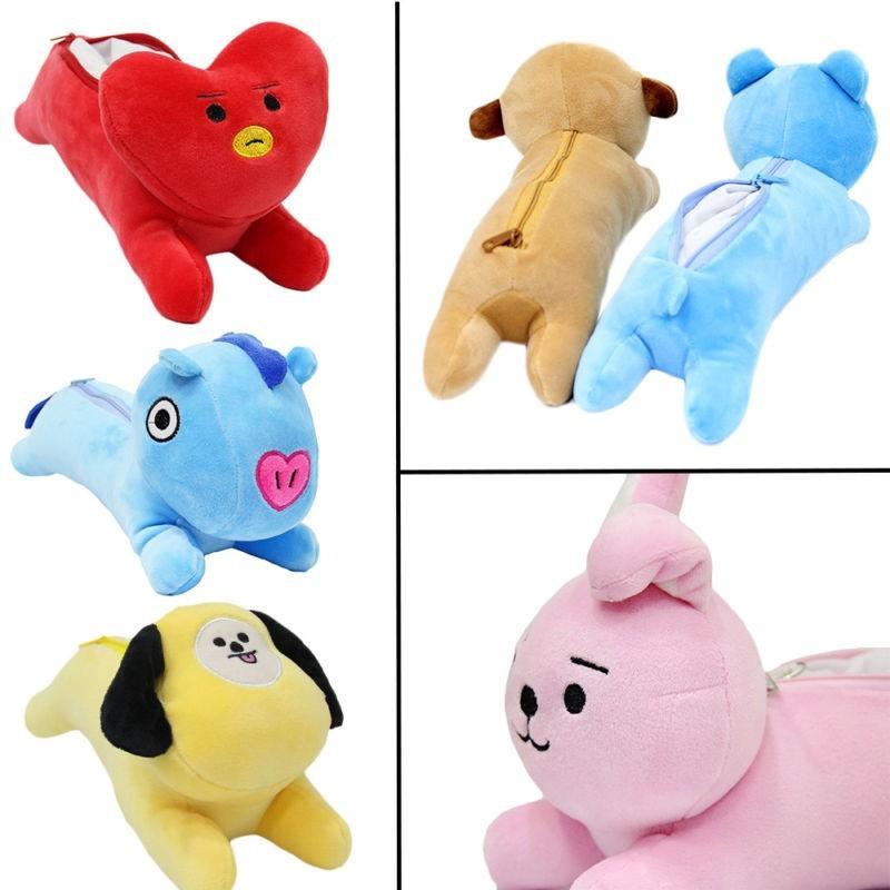 Bt21 Bag Stuffed Doll Pouch Toy Featuring Popular Bangtan Boys Bts Plush Pencil Case For Kpop Fans