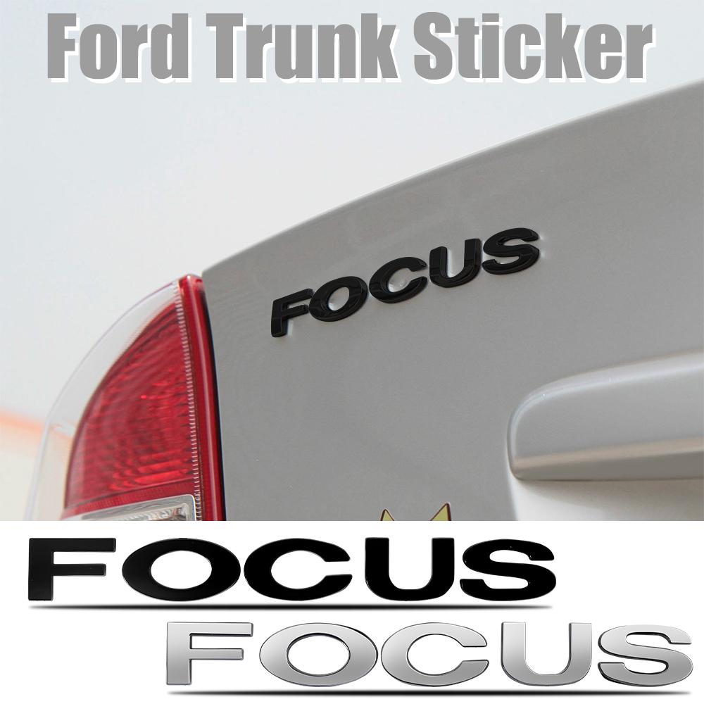 Car Styling Trunk ABS Focus Letter Sticker Badge Decor Auto Exterior Accessories For Ford Fiesta MK3 Mustang Fusion Mondeo Kuga