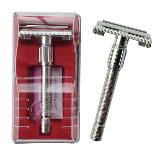 Razor with Long Handle Manual Double Edge Men Facial Razor for Daily