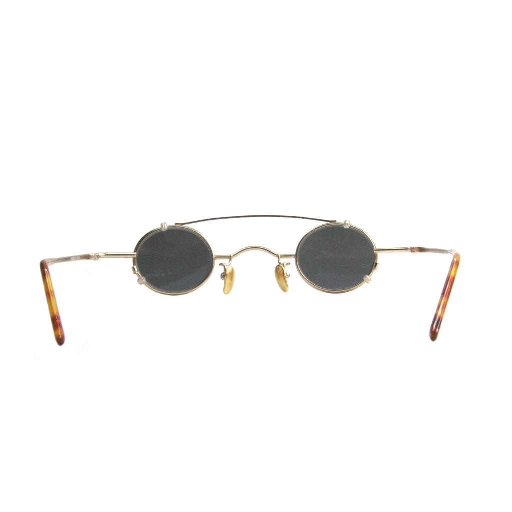 Fuji ORIGINAL NURSE Nurse 2WAY Titanium Frame Date Glasses Ultra Small Round Glasses Sunglasses Ultra Light [meSmart] (Mt. Glasses) 2.0 (Gold)