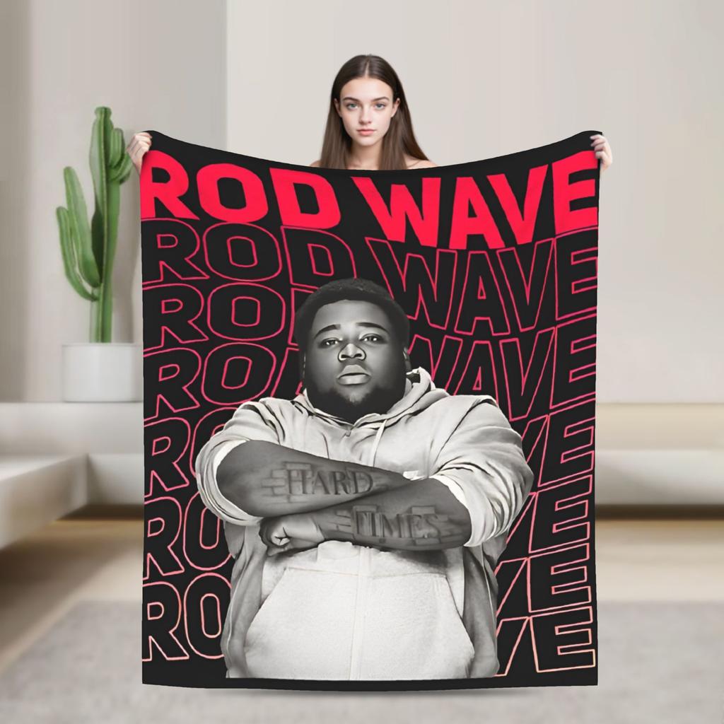 Rapper Rod Wave Blanket Decorative Flannel Bedding Throws For Bedroom Warm Custom Quality Bedspread Birthday Gift