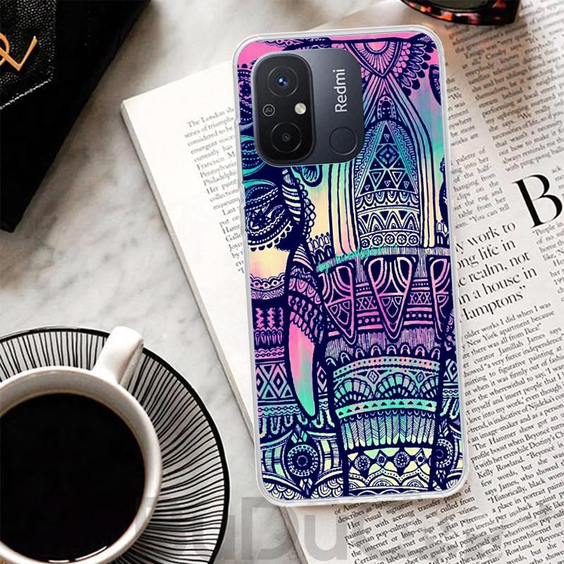 Elephant Mandala Aztec Cover For Xiaomi Redmi 13 13C 14C 12 12C 10 10C 9 9C 9T 9A Phone Case 10A 8A 8 7A 7 6A 6 K80 K70 K60 K20