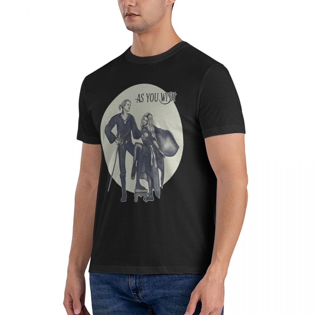 Som ni önskar Prinsessbruden Tryckt T-shirt Rolig Herr Kortärmad Ledig Lös Andningsbar och Bekväm Oversize T-shirts