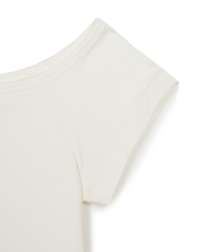 Emelbi Women'S Basic Off-Shoulder Short Sleeve T-Shirt Nym (Cream)