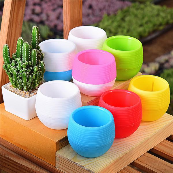 Mini Potted Plants Flower Pot For Home Office Decoration Colorful